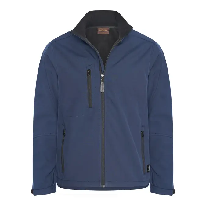 Heren Softshell Zip Jacket Navy Cappuccino Italia