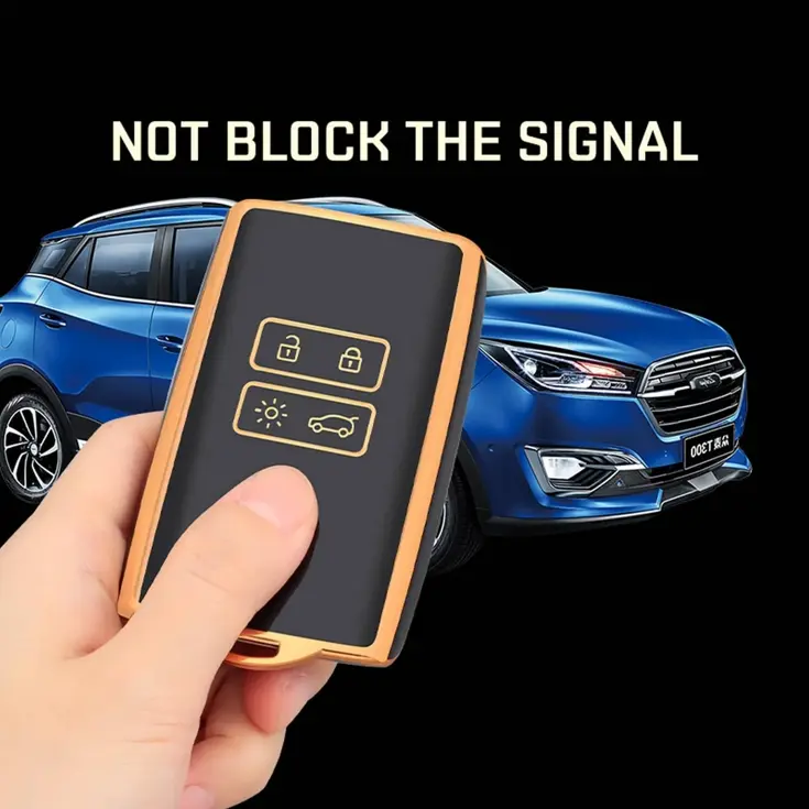 TPU Sleutelhoesje voor Renault zwart A4