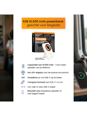 MagSafe Powerbank 10000 mAh - Draadloos