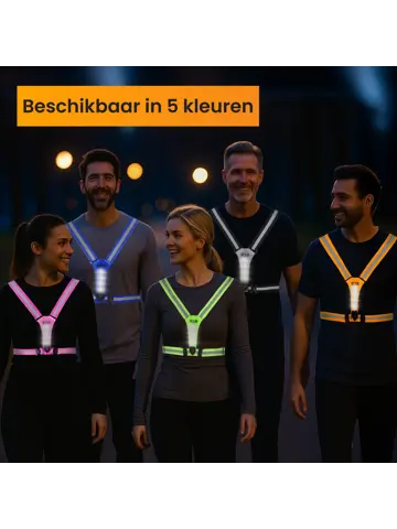 Hardloopvest met verlichting oplaadbaar