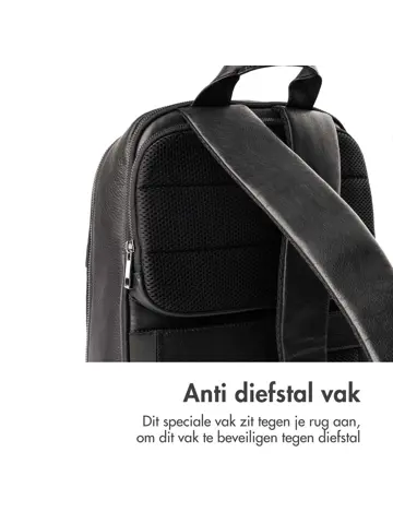 Accezz Leren Laptop rugtas