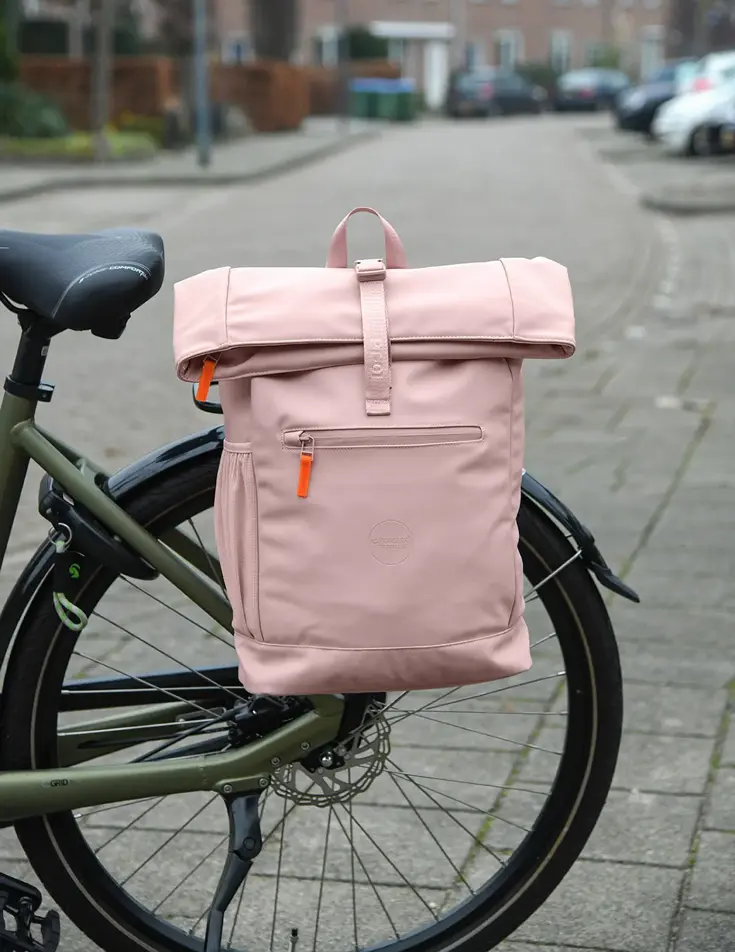 PT01 Fiets Rugzak - Powder Pink- Laptopvak