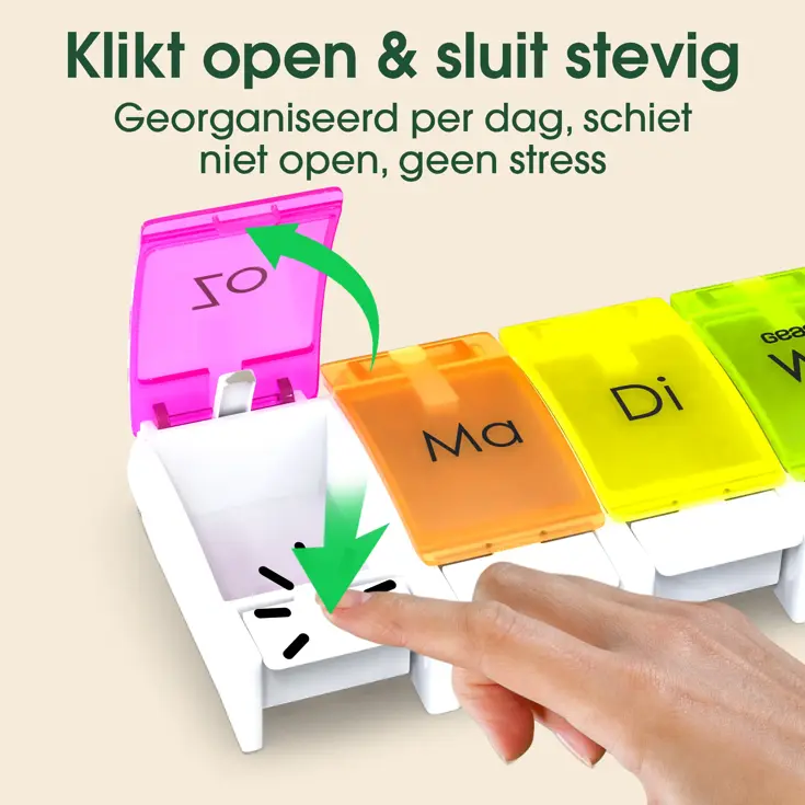 Pillendoos 7 Dagen – Grote Vakken