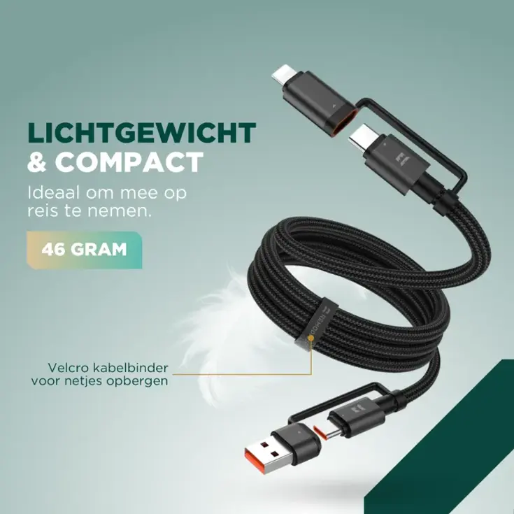 Remodius Wereldstekker PRO + UniCharge Oplaadkabel