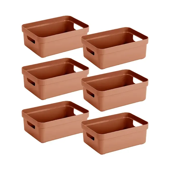 Sigma home - Opbergbox - 9L terra - 6-delig