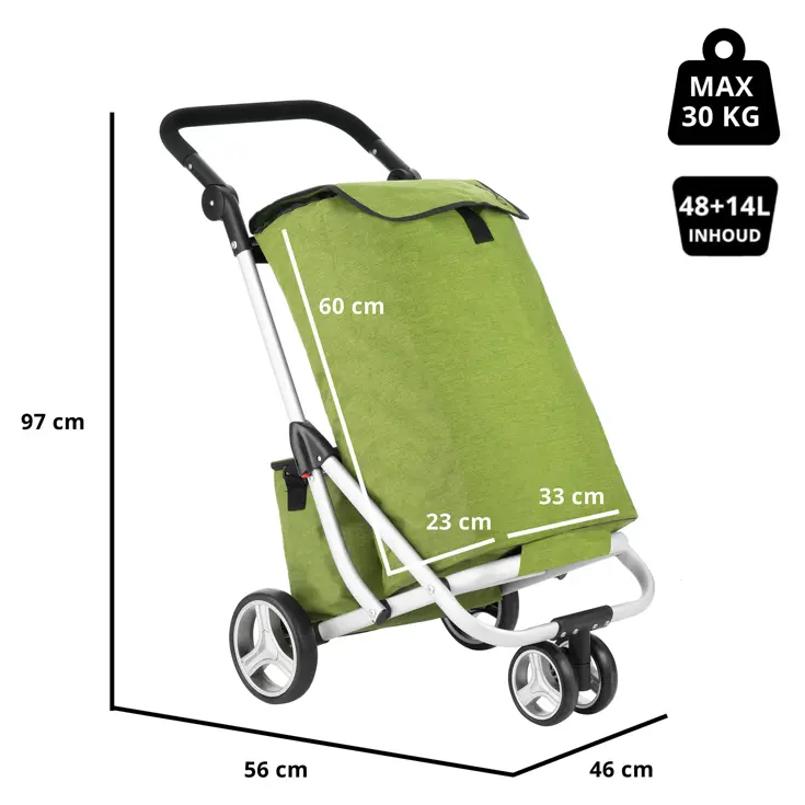 3 Wheel Boodschappenwagen 62L