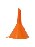 Set van 4 oranje kunststof trechters