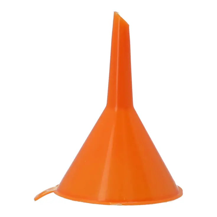 Set van 4 oranje kunststof trechters