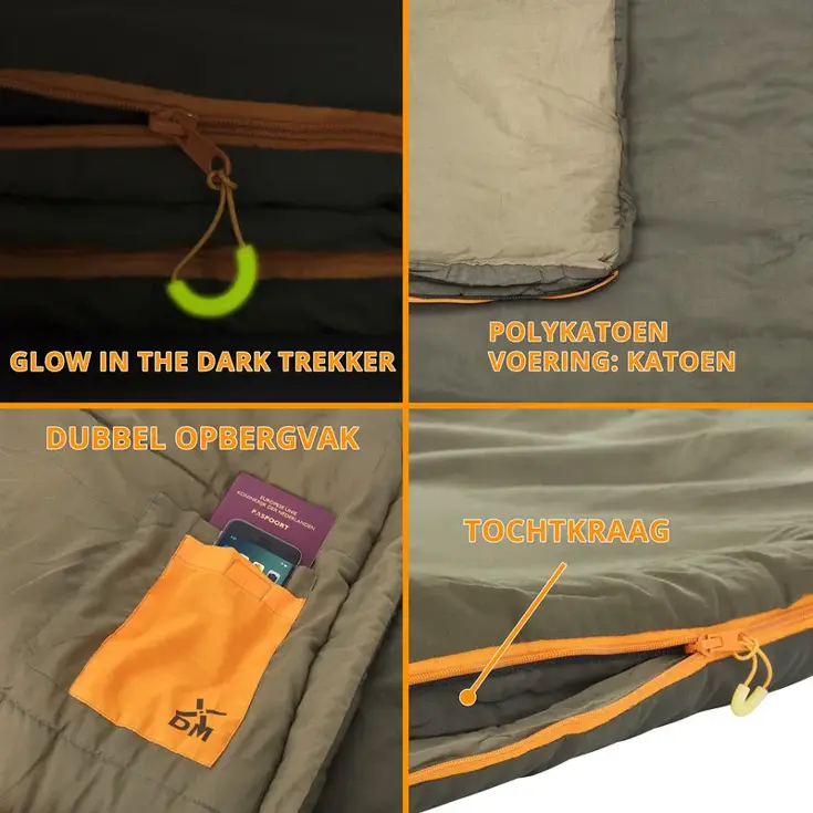 Katoenen Slaapzak Vlieland 210x80cm