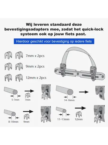 3-in-1 rolltop fietstassen 40-52L