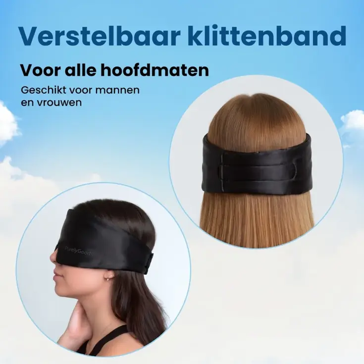 Zijden Slaapmasker - Zwart