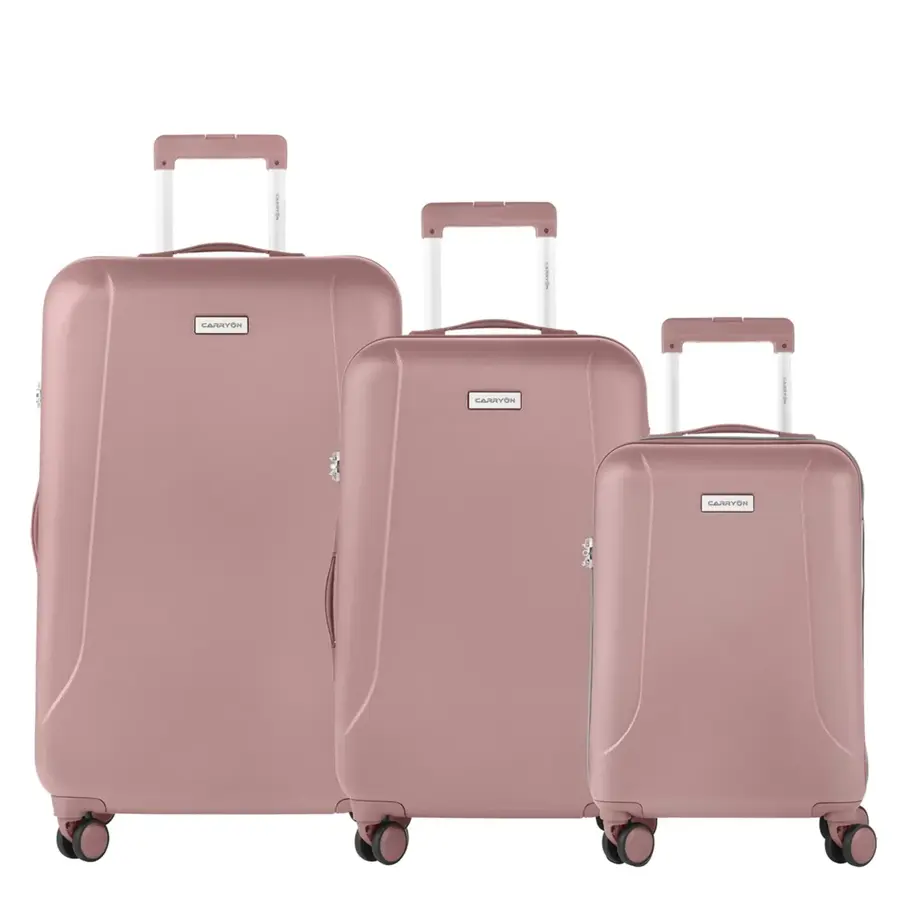 CarryOn Skyhopper trolleyset 3pcs tsa Roze