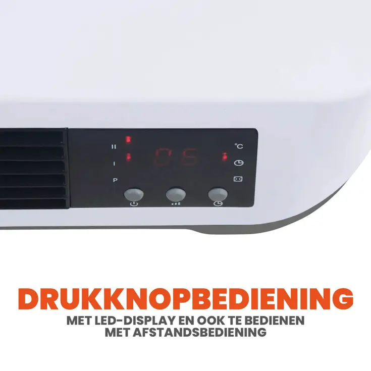 2-in-1 Keramische Wandkachel - Elektrisch