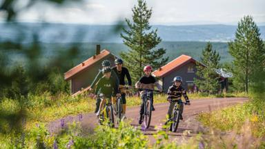 Zweden_Dalarna_OrsaGronklitt_Mountaikbike_Familie