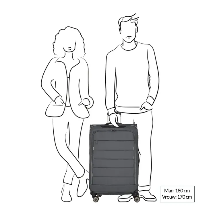 Skaii 4 Wheel Trolley L Expandable  | 98 L