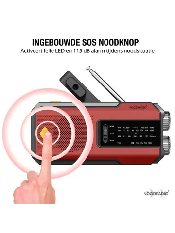 Noodradio Solar Powerbank Opwindbaar