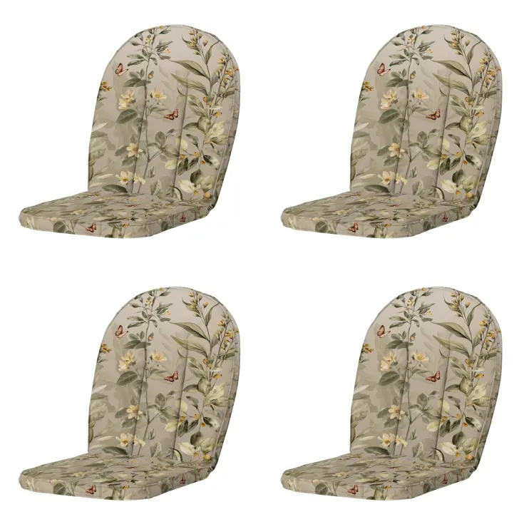 Elisa - Kuipstoelkussen Hoge rug - Set van 4