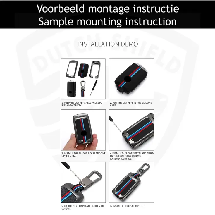 Metalen Sleutelhoesje voor Lync & Co grijs 01