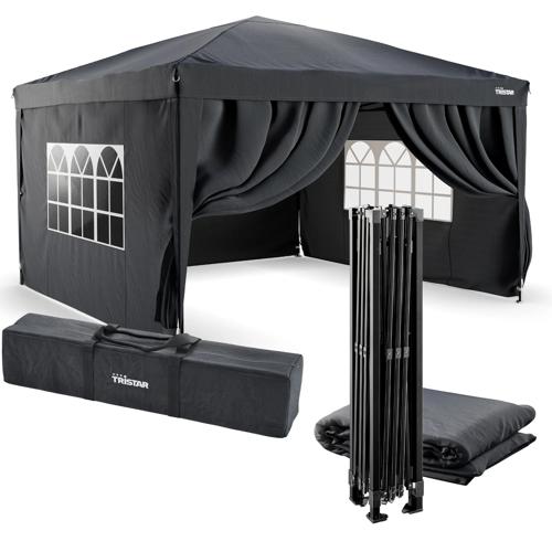 Partytent 3.6x3.6m - PT-7807 - Easy Up - Antraciet