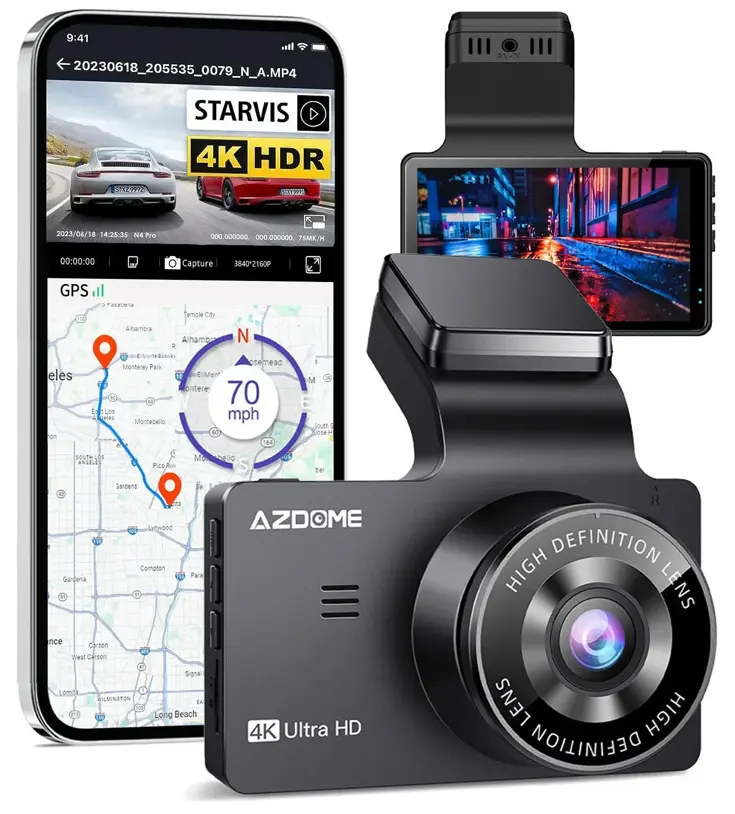 M63 Pro True 4K 64gb Wifi GPS dashcam