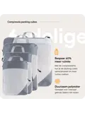 Packing cubes compressie set – 6-delig – Grijs
