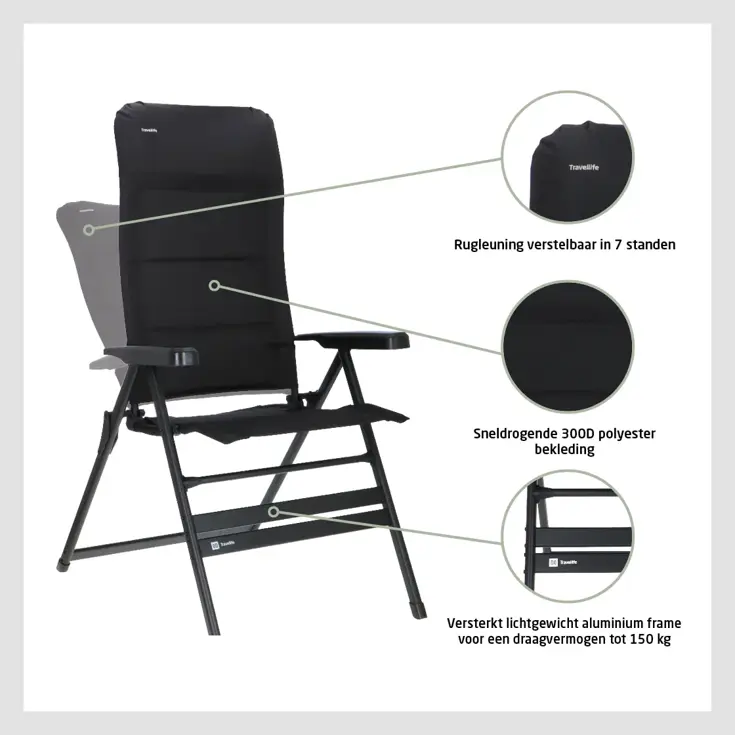 Festo standenstoel XL grafiet zwart