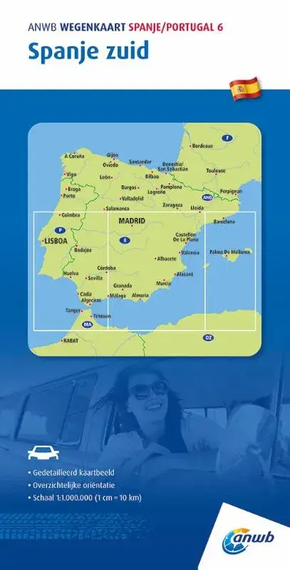 ANWB Wegenkaart Spanje Zuid