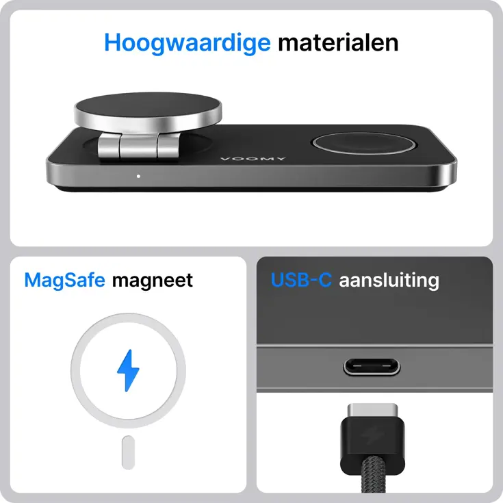 Wireless W3 - Draadloze oplader 3-in-1 15W