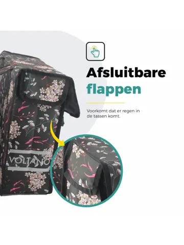 Voltano Dubbele Fietstas Floral Elegance