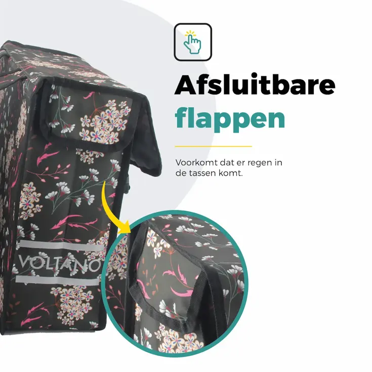 Voltano Dubbele Fietstas Floral Elegance