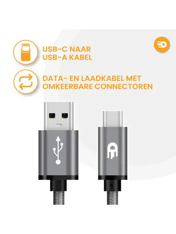 USB naar USB-C Kabel - 3 meter