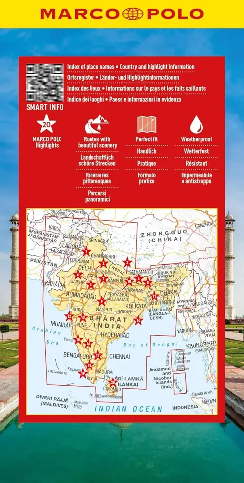 Wegenkaart India - Sri Lanka