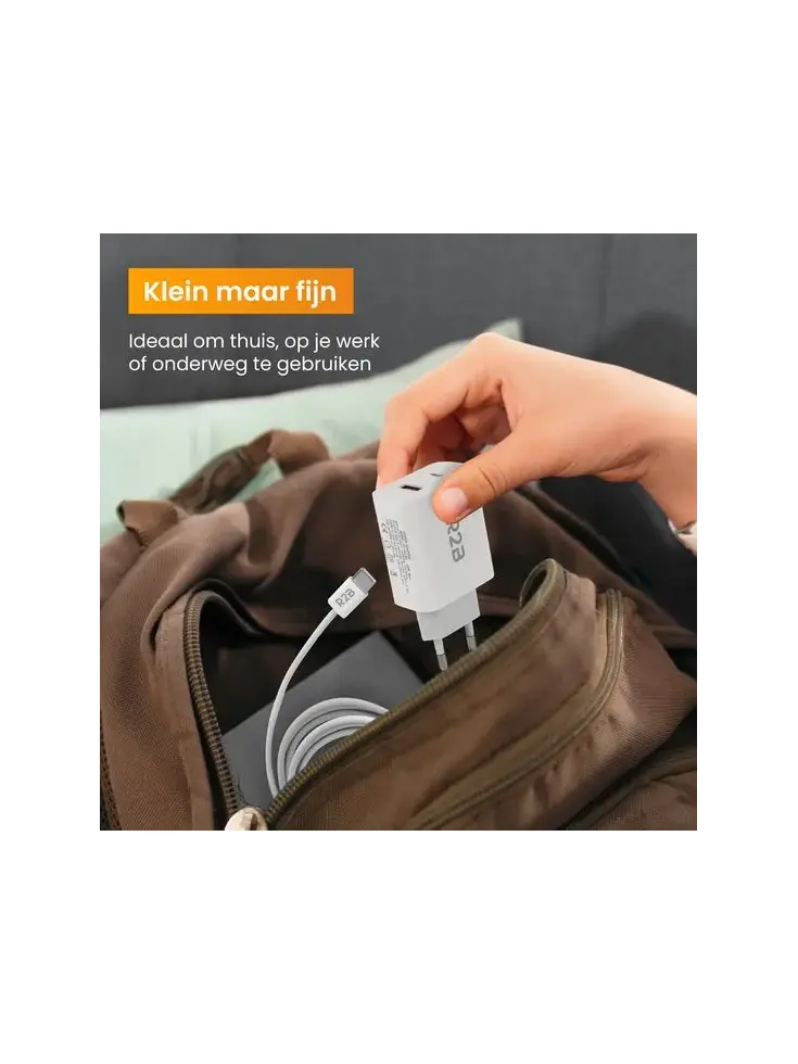 USB-C Kabel 1m met USB-A & USB-C Adapter