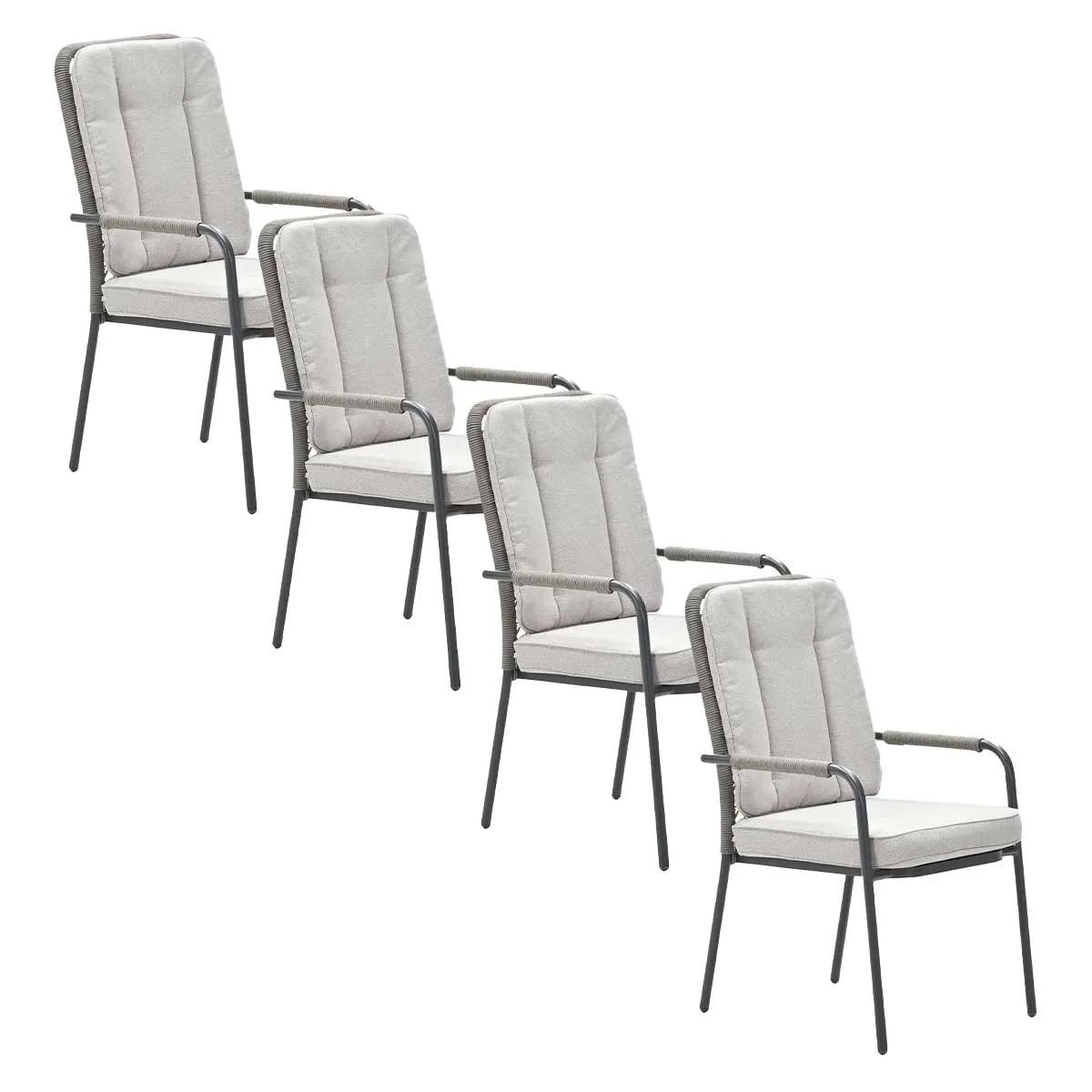Garden Impressions Aleria 4st taupe Tuinstoel   Taupe main product image