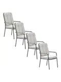 Aleria 4st taupe Tuinstoel