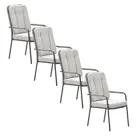 Aleria 4st taupe Tuinstoel Garden Impressions