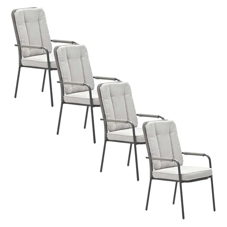 Aleria 4st taupe Tuinstoel Garden Impressions