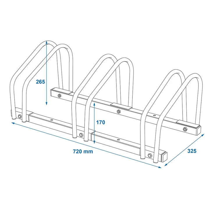 ProPlus Fietsenrek - 32.5x72x27cm - Zilver