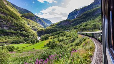 noorwegen_vestland_flam_flamsbanen_trein_bergen_waterval_dal_bloemen_spoor_shutterstock_1476737957