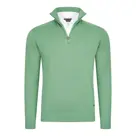 Heren Mock Zip Pullover Cappuccino Italia