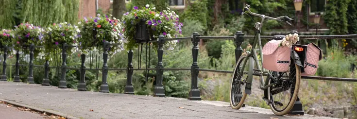 Quilt - Dubbele fietstas - Roze
