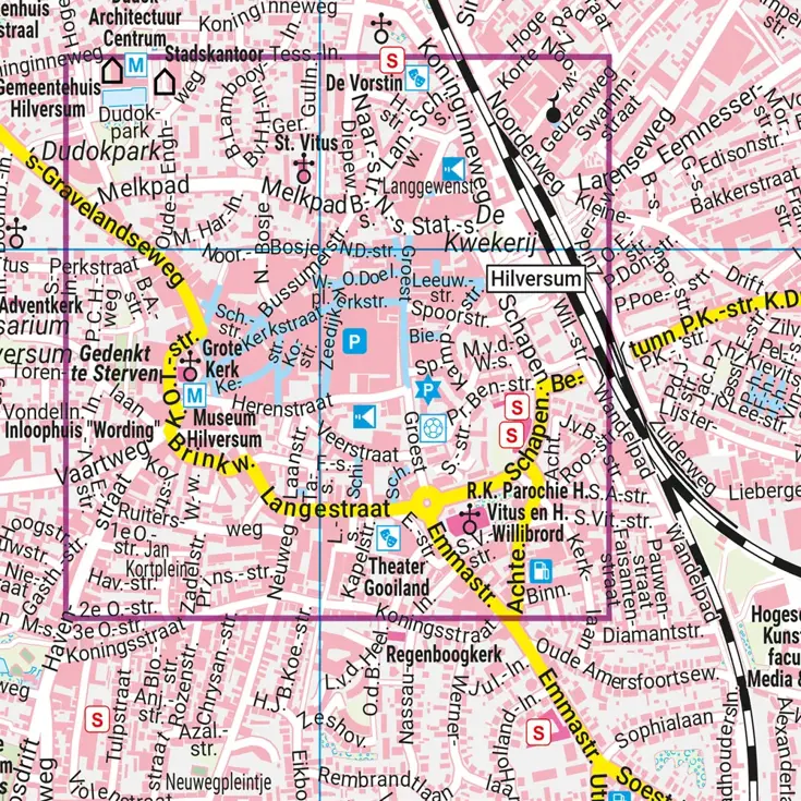Stadsplattegrond Hilversum/'t Gooi