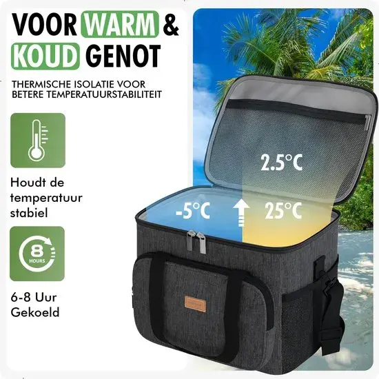 Koeltas 15L Zwart
