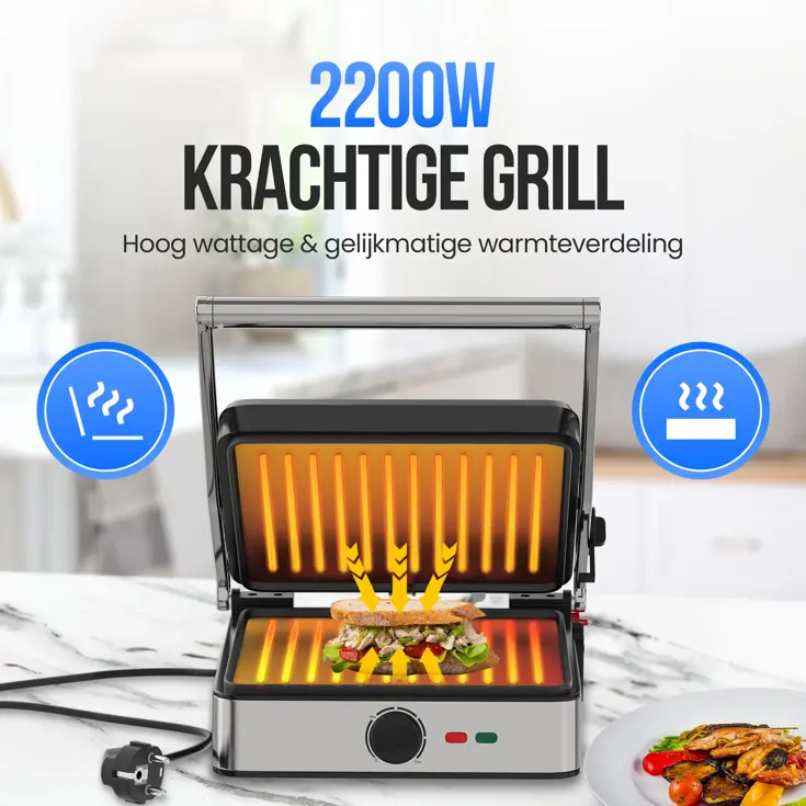 Contact Grill XL - Tosti Apparaat 2200W