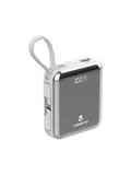 Powerbank 10.000 mAh met ingebouwde kabels
