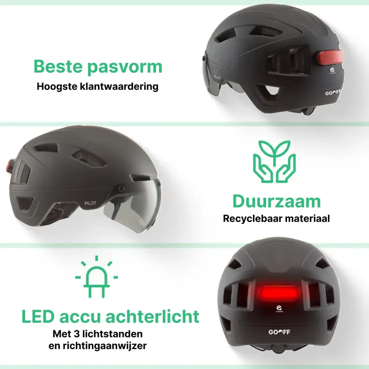 PILOT Fietshelm – automatisch vizier