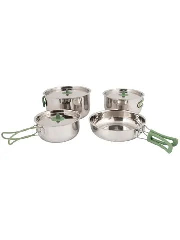 Pannenset Travel 4-Delig RVS