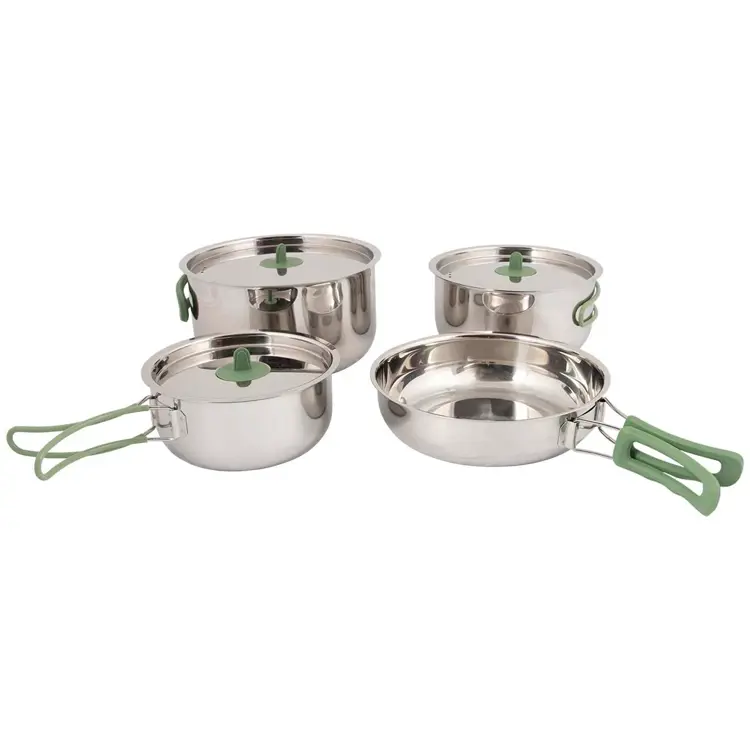 Pannenset Travel 4-Delig RVS