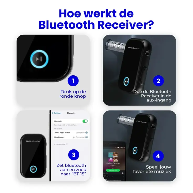 Bluetooth Receiver - BT 5.0 - AUX 3,5mm