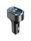 48W Autolader USB-C LED Spanningsmeter 12V